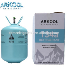 Refrigerante R134A Hogar de refrigerante Alqueno y derivados CE &amp; DOT R-134A HFC 134A Refrigerante amigable con el medio ambiente R134A